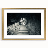 Textured art of abstract Slovenian scenery in muted earth tones on a framed canvas, ideal for bedroom art.