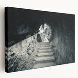 Large canvas print depicting a scenic European landscape in Slovenia, muted earth tones, ideal for kitchen wall art.