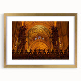 Textured abstract art print of Andalucia scenery in muted earth tones, framed in gold, ideal for bedroom art.