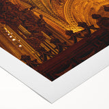 Art deco poster of Andalucia, Spain scenery in muted earth tones on rolled canvas, suitable for dining room wall art.