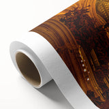 Art deco poster of Andalucia scenery in warm earth tones on rolled canvas, suitable as nursery wall art or dining room decor.