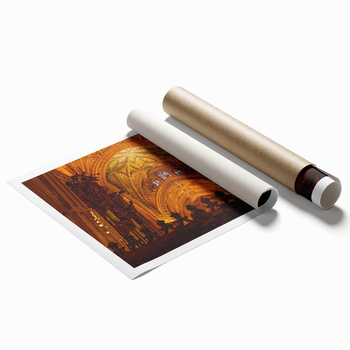 Extra large floral art depicting Andalusian scenery in pastel shades, printed on rolled canvas.