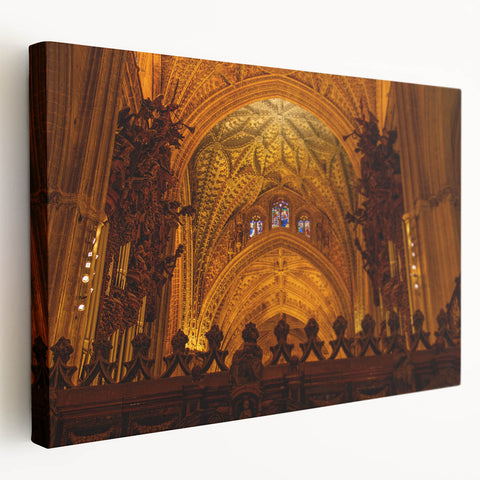Scenic Andalucia landscape on stretched canvas, featuring earth tones, ideal for kitchen wall art.