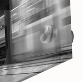 Large abstract wall art of Barcelona scenery in muted earth tones on acrylic glass, ideal for dining room ambiance.