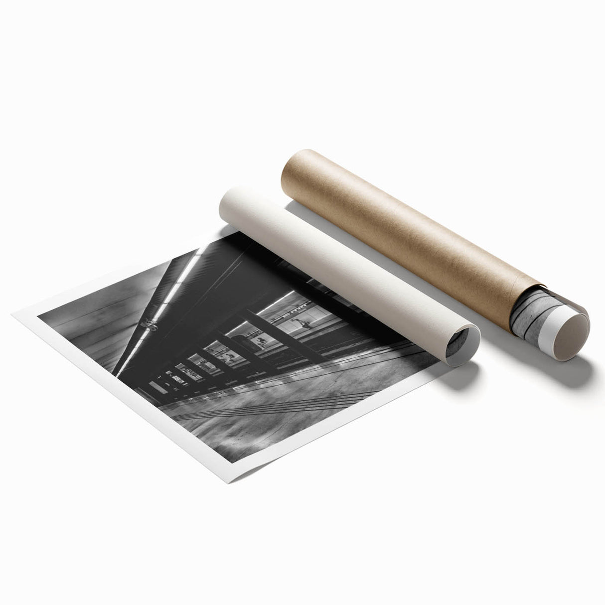 Extra large rolled print of Barcelona scenery with vibrant floral elements, ideal for classy bathroom wall art.