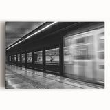 Black and white large art canvas featuring Barcelona cityscape, ideal for kitchen wall art or bedroom decor.