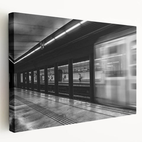 Large canvas print of a vibrant Barcelona streetscape, ideal for kitchen wall art.