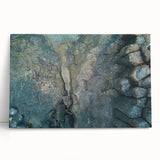 Black and white large art print of a European street scene on stretched canvas, ideal for kitchen wall art.