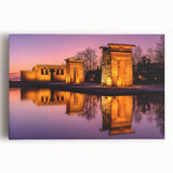 Black and white photograph of Madrid skyline on large stretched canvas, suitable for kitchen art.