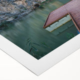 Art deco poster of Valencia scenery in soft pastel colors on rolled canvas, suitable for dining room wall art.