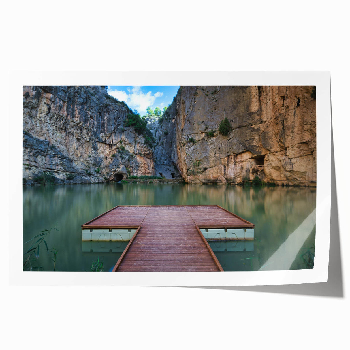 Rolled print of a Valencia scenery with vibrant floral accents, ideal for art wall dining room.