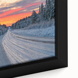 Extra large framed canvas of a textured black wall art featuring colorful European scenery, ideal for living room decor.