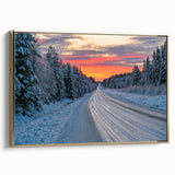 Framed canvas depicting a vintage European landscape in muted gold and black tones, ideal for bedroom wall decor.