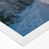 Art Deco poster featuring a serene Swedish landscape in soft pastel colors on rolled canvas, ideal for dining room decor.