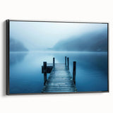 Black and white wall art of a Swiss landscape on framed canvas, ideal for bedroom decor.