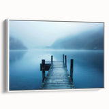 Vintage poster art of a European Swiss landscape in vibrant colors on a framed canvas, ideal for living room decor.