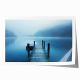 Extra large rolled print of a scenic Swiss landscape with vibrant greens and blues, ideal for dining room wall art.