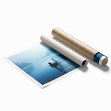 Extra large rolled canvas print featuring a serene Swiss landscape with vibrant greenery and floral elements.