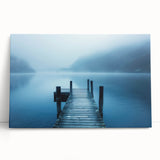 Black and white photo of Swiss landscape on stretched canvas, ideal for kitchen wall art or bedroom.
