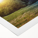 Art deco poster featuring a serene Ukrainian landscape in muted earth tones on rolled canvas, suitable for dining room decor.