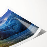 Extra large wall art featuring line art flowers in soft pastel shades on a rolled print, ideal for large living room decor.