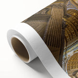 Art Deco-style poster of the Vatican scenery on rolled canvas, with muted earth tones.