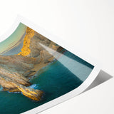 Extra large wall art featuring line art flowers in muted earth tones on a rolled print, ideal for large living room décor.