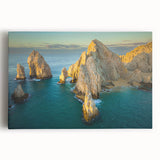 Black and white stretched canvas featuring a scenic Baja California landscape, ideal for kitchen wall art.