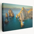 Stretched canvas print of Baja California scenery with muted earth tones, ideal for kitchen wall art.