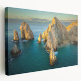 Stretched canvas print of Baja California scenery with muted earth tones, ideal for kitchen wall art.