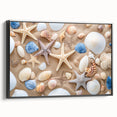 Black and white framed canvas of Cancun landscape, ideal for bedroom wall decor, in a vintage poster style.