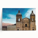 Black and white stretched canvas of Oaxaca, Mexico scenery, ideal for kitchen wall art or bedroom ambiance.