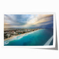 Extra large rolled print of Quintana Roo scenery with floral elements in vibrant colors, suitable for art wall dining room.