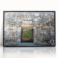 Large abstract wall art of Yucatan scenery in muted earth tones on a framed acrylic, suitable for modern living room decor.