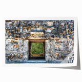 Extra large rolled print of Yucatan scenery featuring vibrant green and blue tones, ideal for dining room wall art.