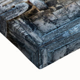 Black and white landscape art painting of Yucatan on a large stretched canvas, ideal for bedroom wall decor.