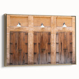 Framed canvas featuring a landscape painting of Dubai with gold and black tones, ideal for bedroom wall art.