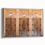 Framed canvas featuring a landscape art painting of Dubai's skyline in colorful hues, ideal for modern living room decor.