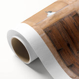 Art deco poster of Dubai skyline in pastel colors on rolled canvas, ideal for nursery wall art.