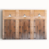 Black and white stretched canvas of Dubai skyline, ideal for kitchen wall art.