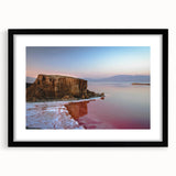 Extra large textured abstract art print featuring colorful, swirling patterns on a framed black mat.