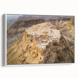 Vintage poster art of a Middle Eastern scenery on a framed canvas, featuring colorful art in extra large format.