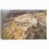 Black and white stretched canvas of a Middle Eastern cityscape, ideal for kitchen wall art.