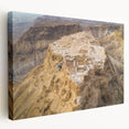 Large canvas print of a Middle Eastern landscape in muted earth tones, ideal for kitchen wall art.