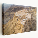 Large canvas print of a Middle Eastern landscape in muted earth tones, ideal for kitchen wall art.