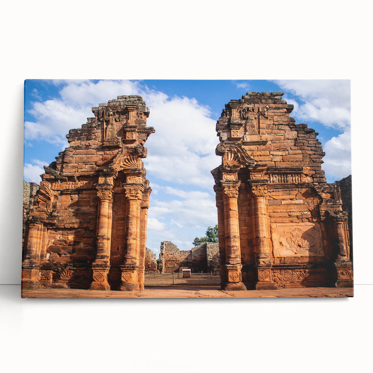 Black and white stretched canvas of Middle Eastern Jordan scenery, ideal for kitchen wall art.