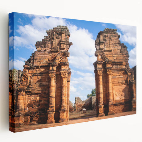 Large canvas print of a Middle Eastern Jordanian landscape in earthy tones, suitable for kitchen wall art.