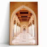 Black and white stretched canvas print of a Middle Eastern scenery, ideal for kitchen wall art or bedroom ambiance.