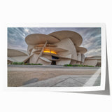 Extra large rolled print of a Middle Eastern Qatar scenery in muted earth tones, ideal for art wall dining room.