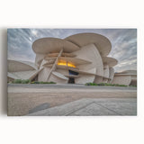Black and white large canvas print of Middle Eastern Qatar scenery, suitable for kitchen wall art.